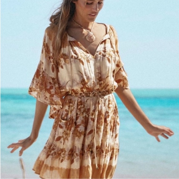 ✨Last Chance💋 ❤️‍🔥Spell & The Gypsy Coco Lei Flutter Sleeve Playdress XXS - Picture 4 of 16